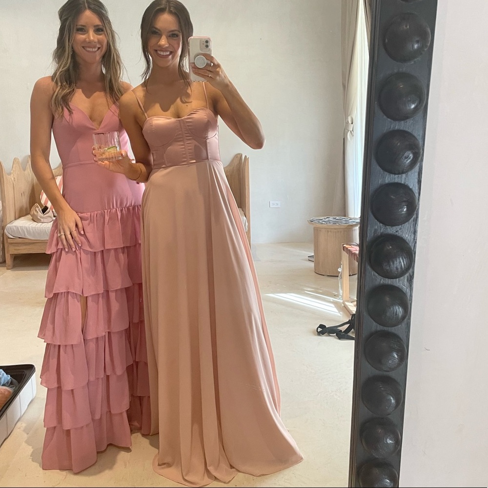 Blush bridesmaid dress
